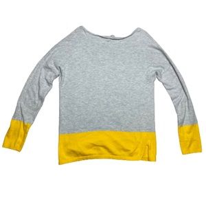 Banana Republic Gray and Yellow Angora blend Sweater M